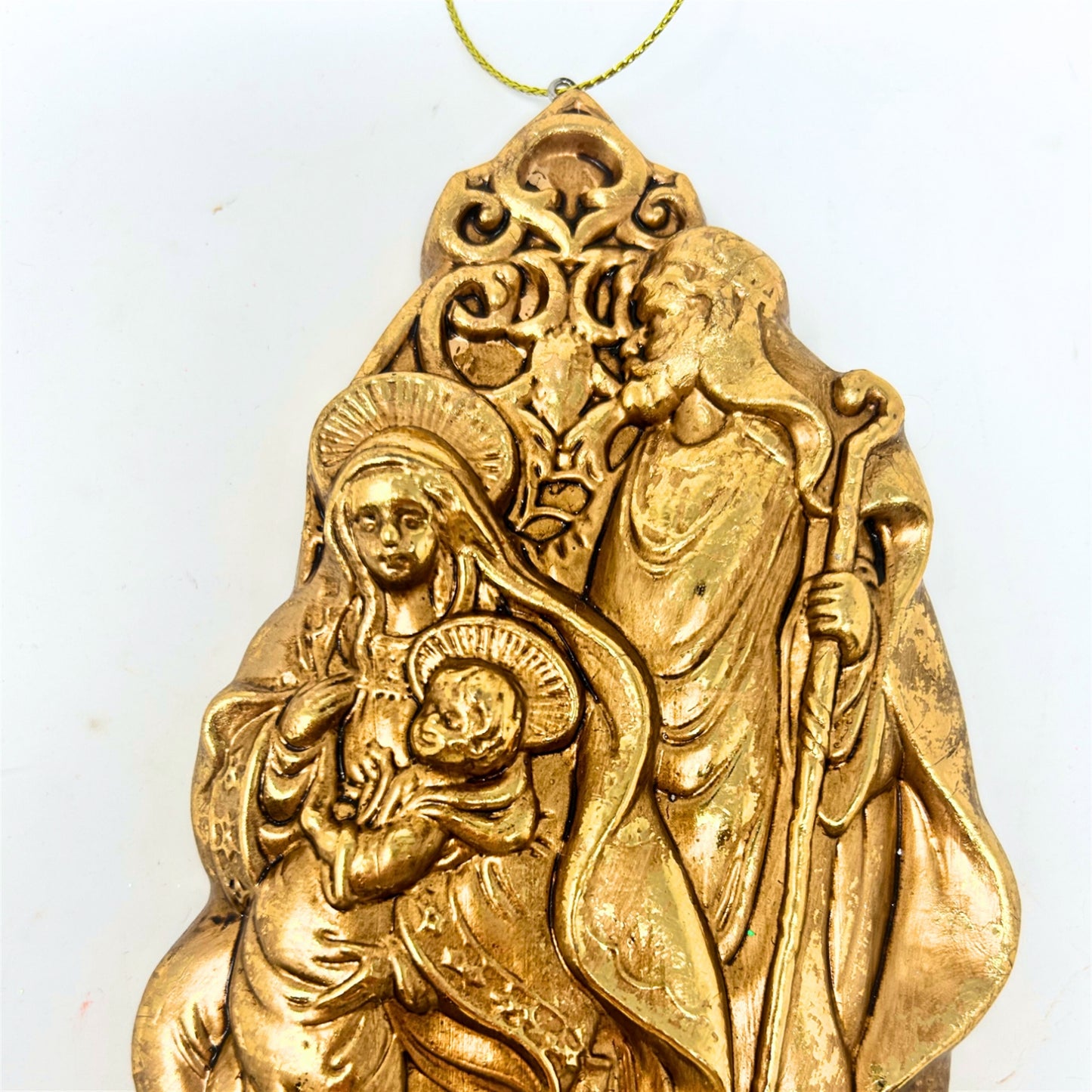 Holy Family Ornament - Antique Gold 6.5" | YK
