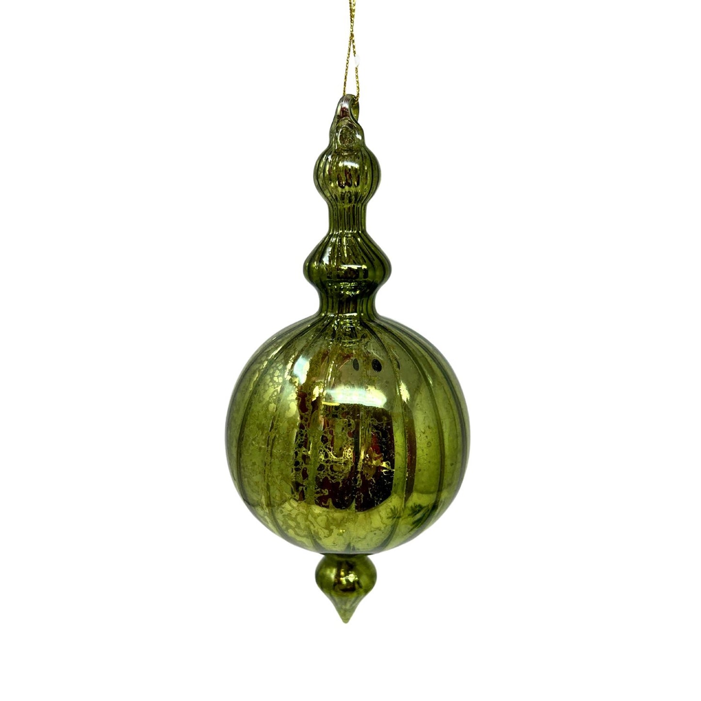 Mercury Olive Green Glass Ornament 6.75" | TG TG