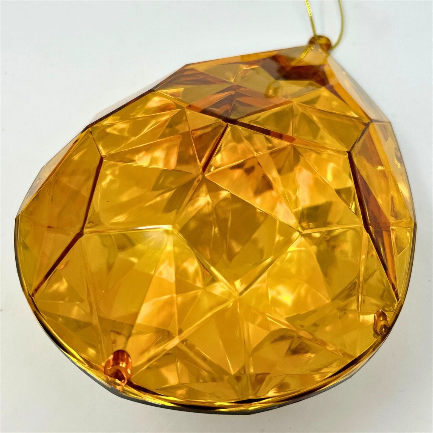 Acrylic Drop Diamond Ornament - Amber 6.3x4x9" | ZT