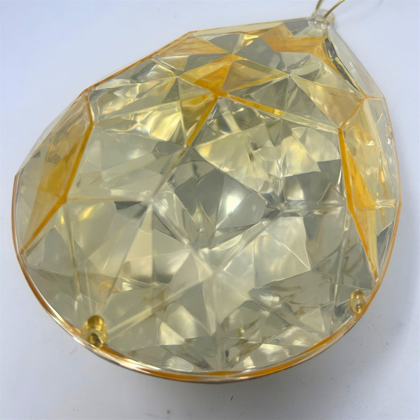 Plastic Rain Drop Diamond Ornament - Gold 6.3x4x9" | ZT