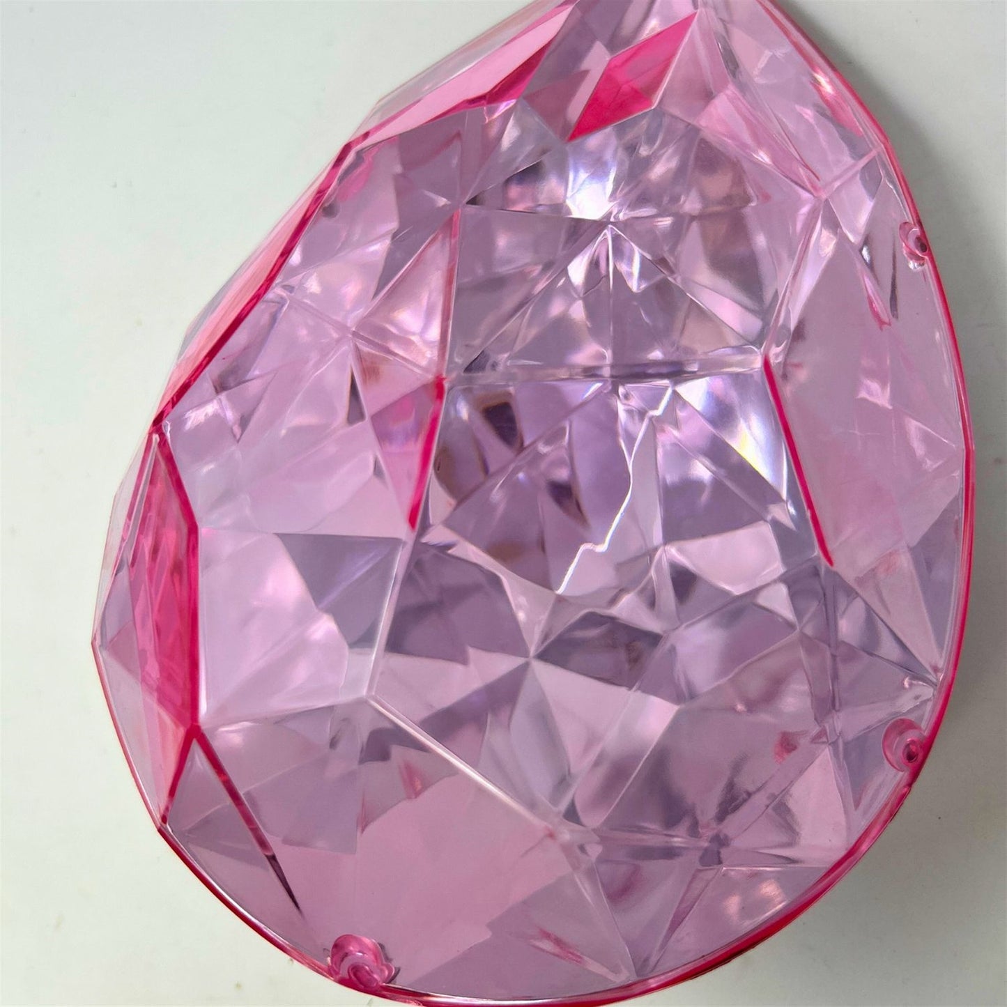 Acrylic Drop Diamond Ornament - Pink 6.3x4x9" | ZT