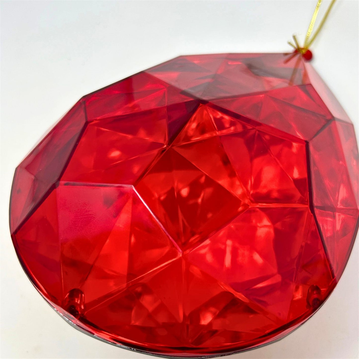 Plastic Rain Drop Diamond Ornament - Red 6.3x4x9" | ZT
