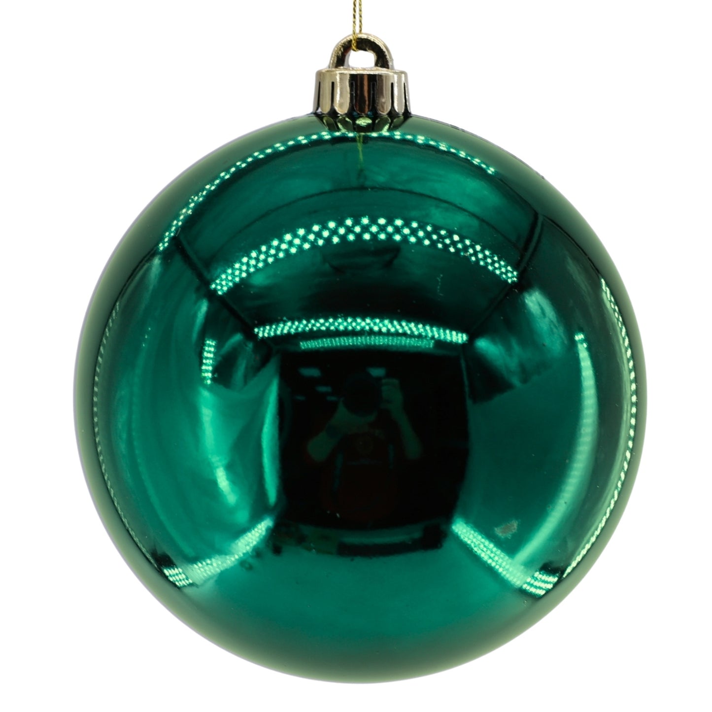 Plastic Shiny Finish Ball Ornament 8" - Emerald | ZT