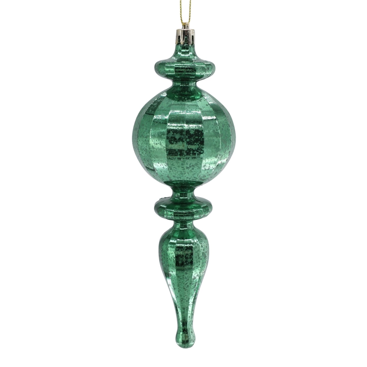 Mercury Finish Rounded Plastic Finial 7.5" - Basil