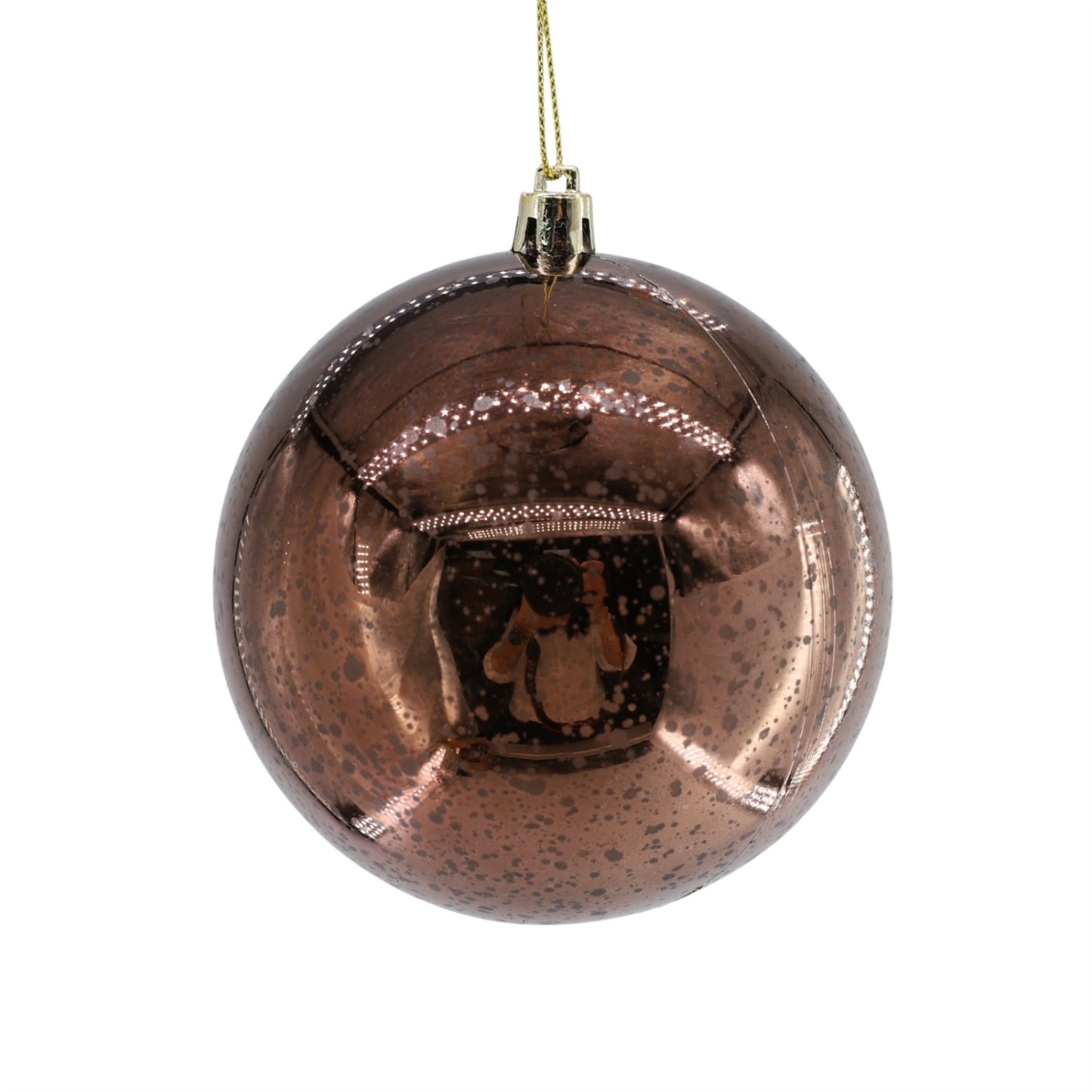 Mercury Finish Plastic Ball Ornament 4" - Bronze