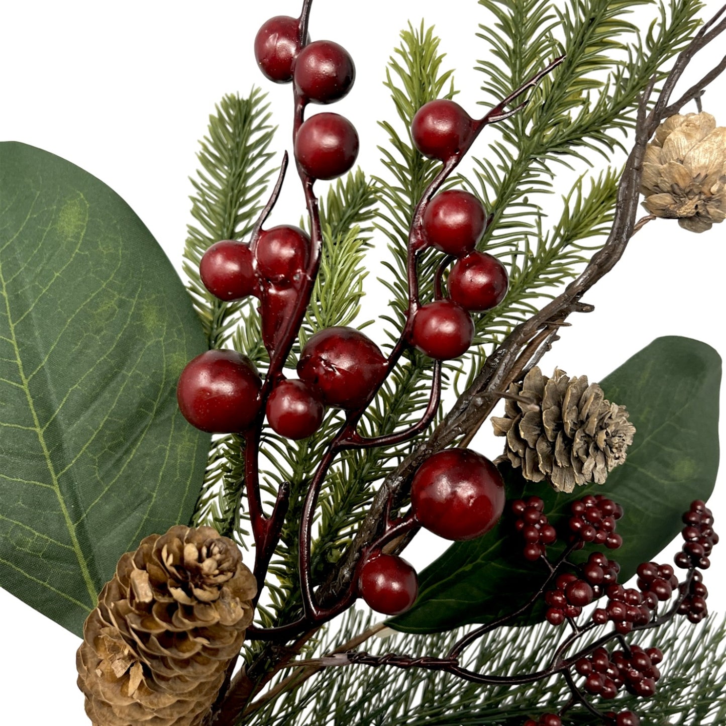 Burgundy berry Mixed Pine Pick 17" | KS