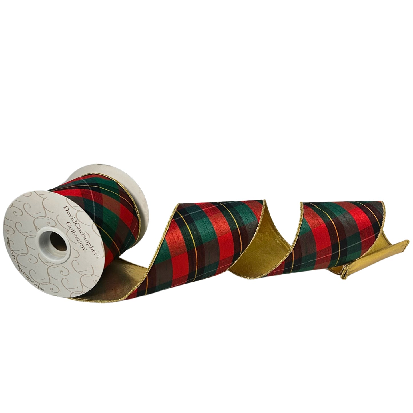 Red/Green/Gold Nutcracker Plaid Ribbon 4” x 10yd | IR