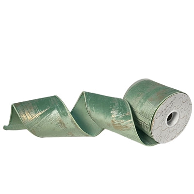 Mint Velvet w/ Abstract Gold Accents 4”X10YD | IR