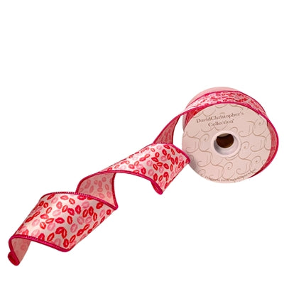 Kissy Kissy Valentine Faux Satin Red/Pink/White Ribbon 2.5”X10YD | IR
