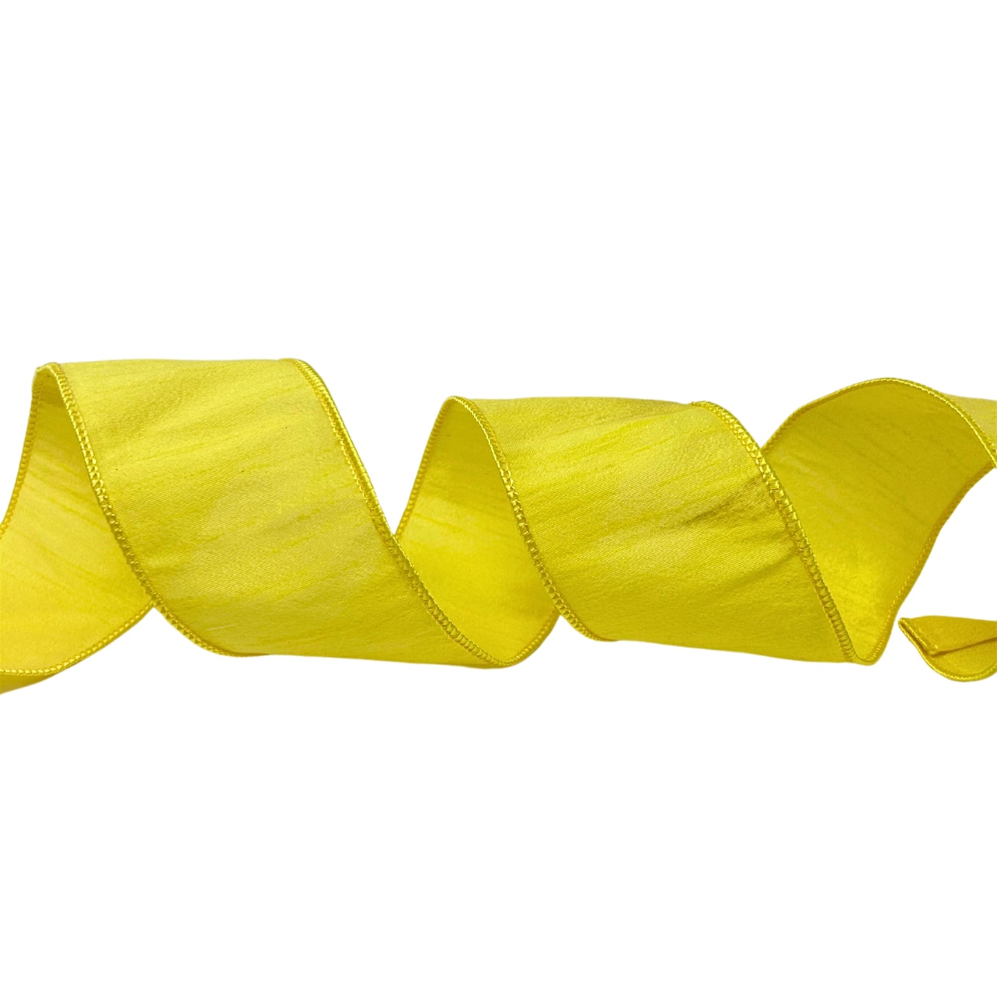 2.5'' X 3 YD Faux Dupioni Yellow Ribbon | IR