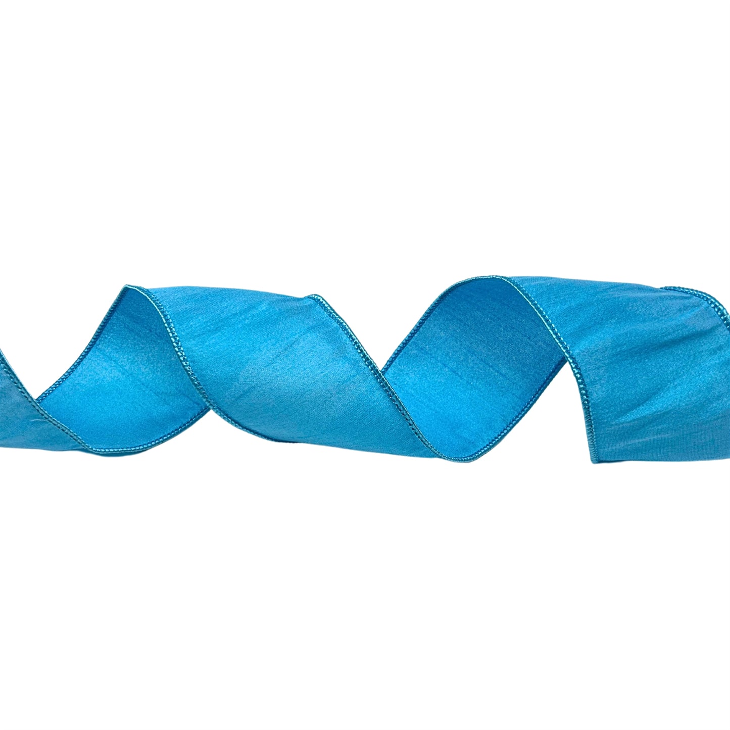 2.5'' X 10 YD Faux Dupioni Turquoise Ribbon | IR