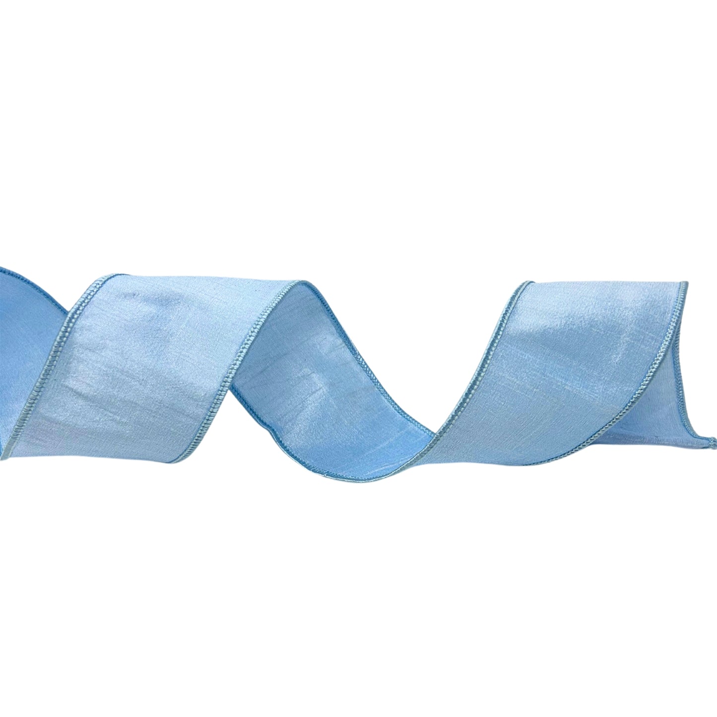 2.5'' X 10 YD Faux Dupioni Light Blue Ribbon | IR