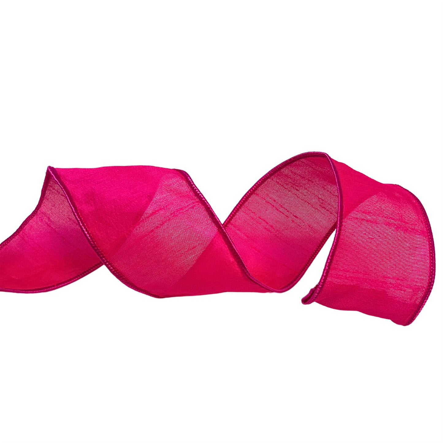 2.5'' X 10 YD Faux Dupioni Hot Pink Ribbon | IR
