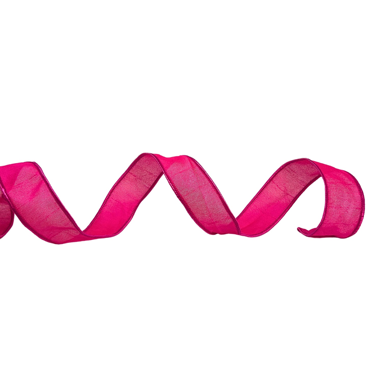 1.5' X 10 YD Faux Dupioni Hot Pink Ribbon | IR