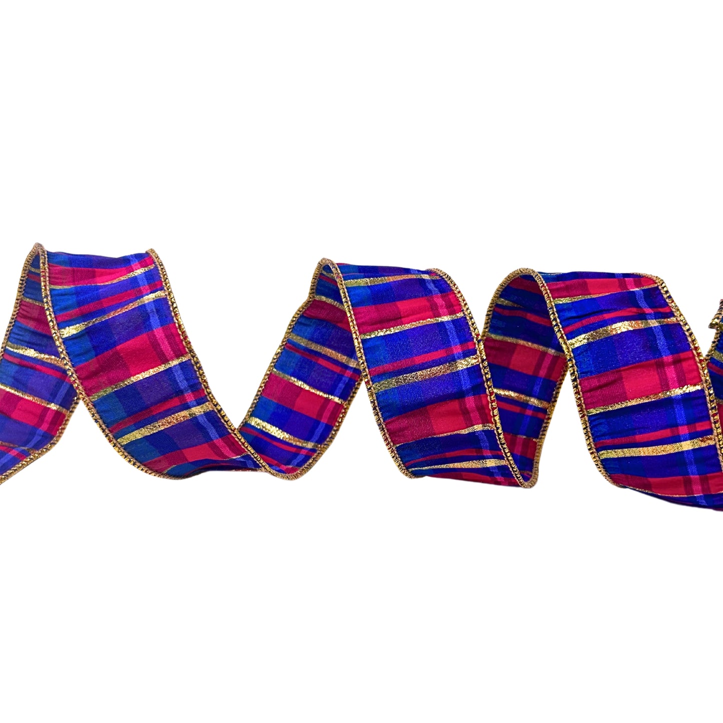 Bold Stripe Plaid 1.5'' X 10 YD -Pink / Blue Ribbon | IR
