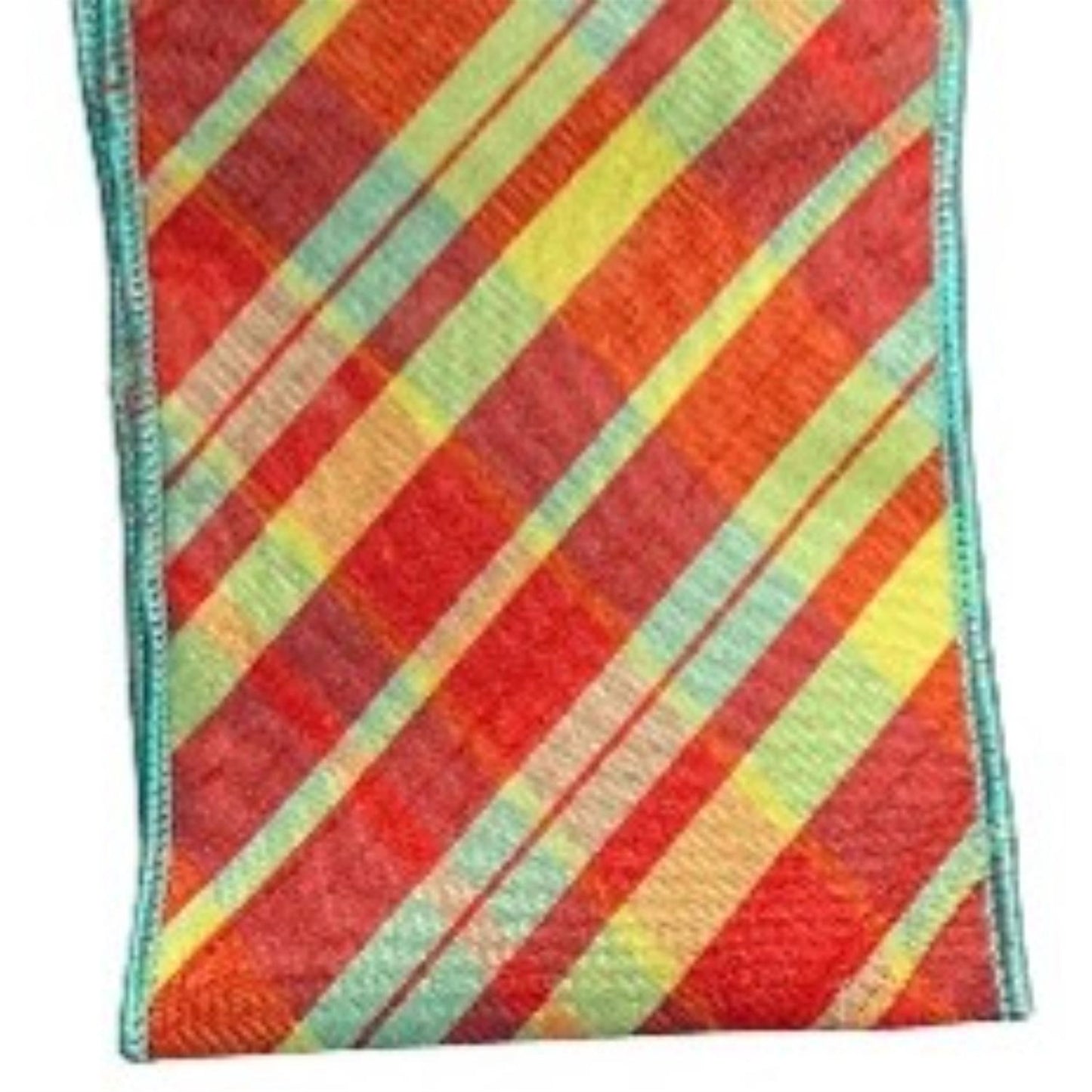 Perfect Spring Diagonal Plaid 2.5'' X 10YD Multi Ribbon | IR