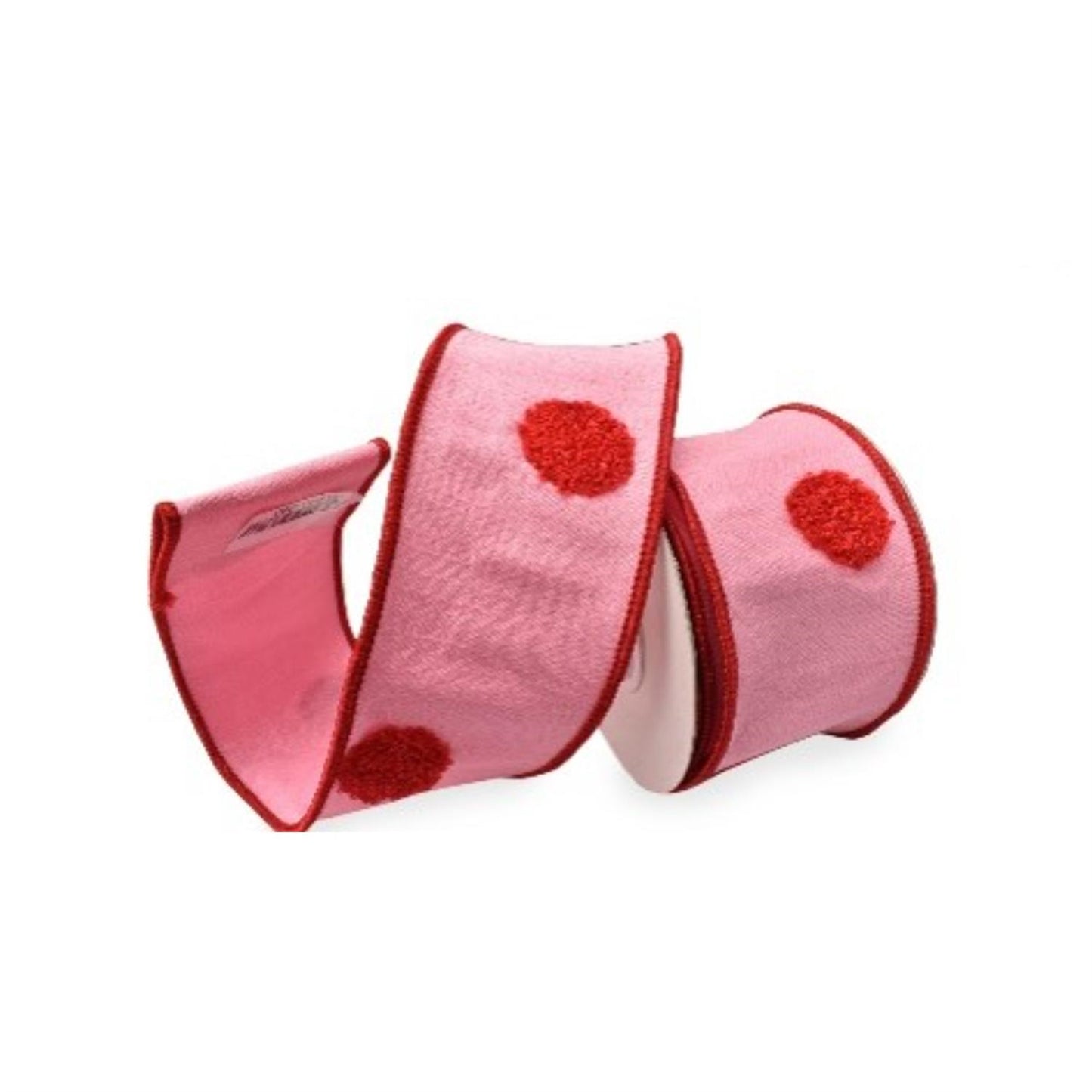 2.5'' X10YD Perfect PomPom Ribbon-Pink Red Ribbon | IR