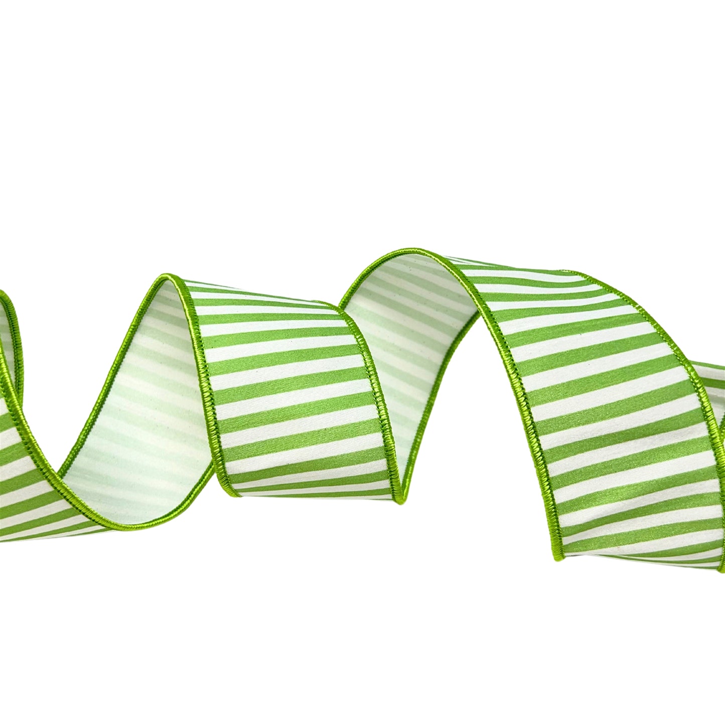 2.5'' X 10YD Green Striped Ribbon | IR
