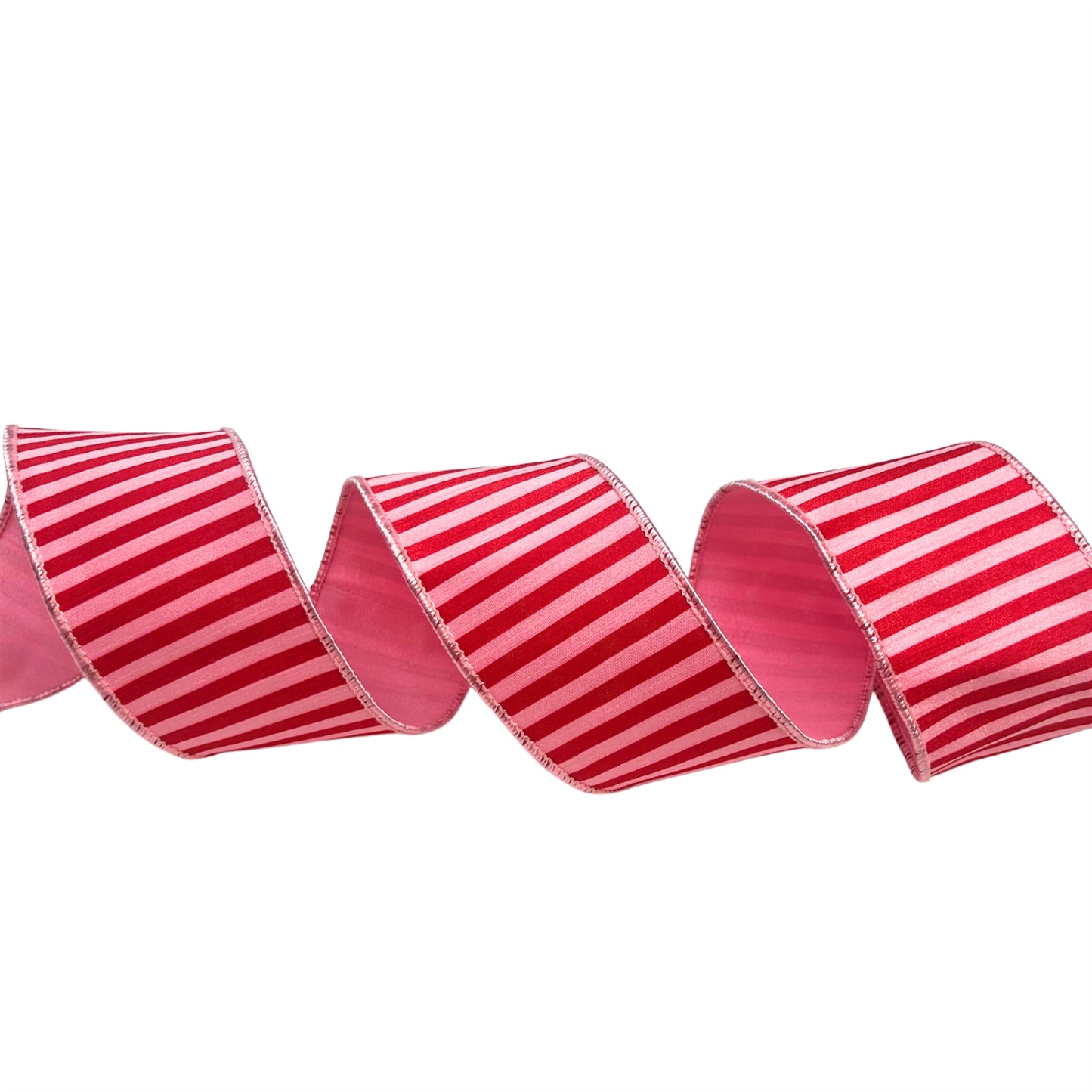 2.5" x 10 YD Red/Pink Striped Ribbon | IR