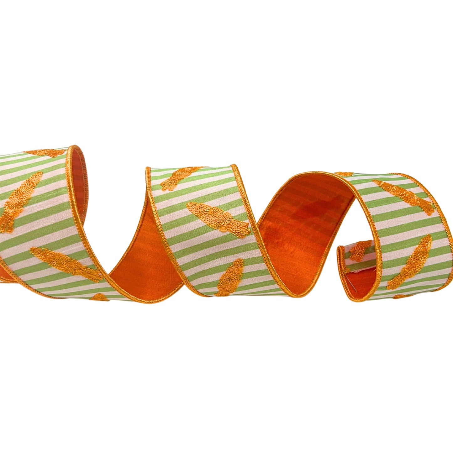 2.5'' X10 YD Carrot Patch Embroidery Ribbon Ribbon | IR