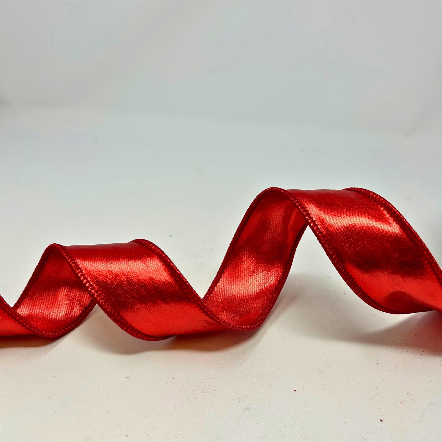 Metallic Faux Leather Wired Ribbon 1.5" x 10yd | IR