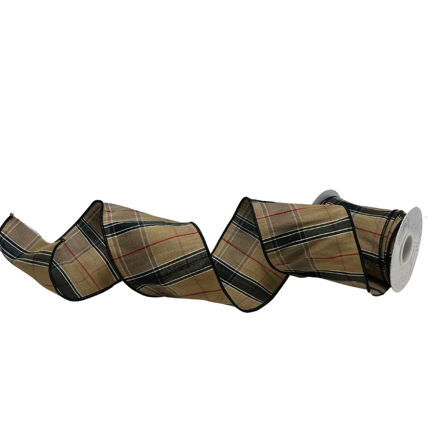 Berry Black and Tan Ribbon 4" x 10yd | IR