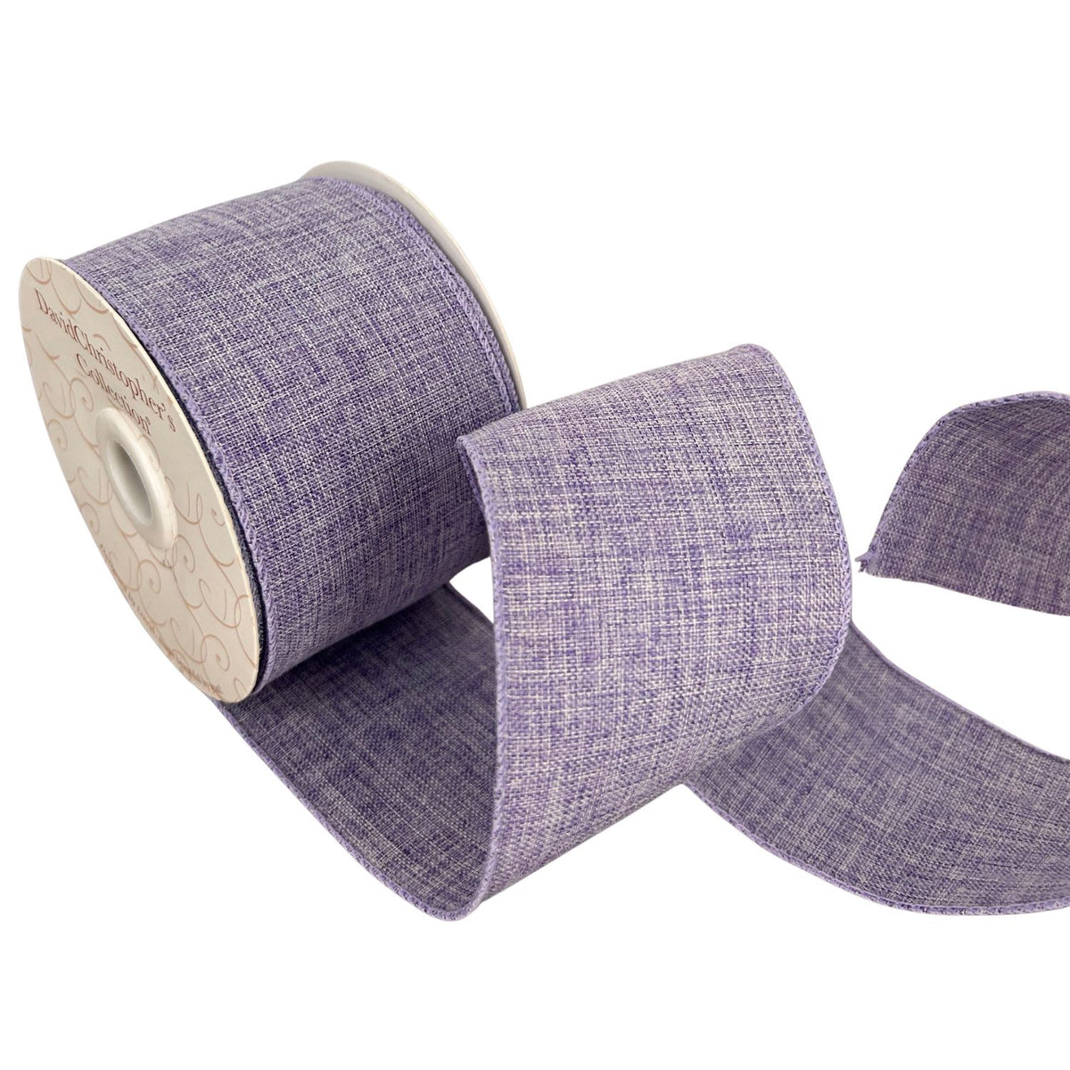 Faux Linen Ribbon 2.5" x 10yd - Lavender | CRR