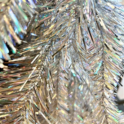 9'X12” SILVER TINSEL GARLAND WITH 210 TIPS| HT