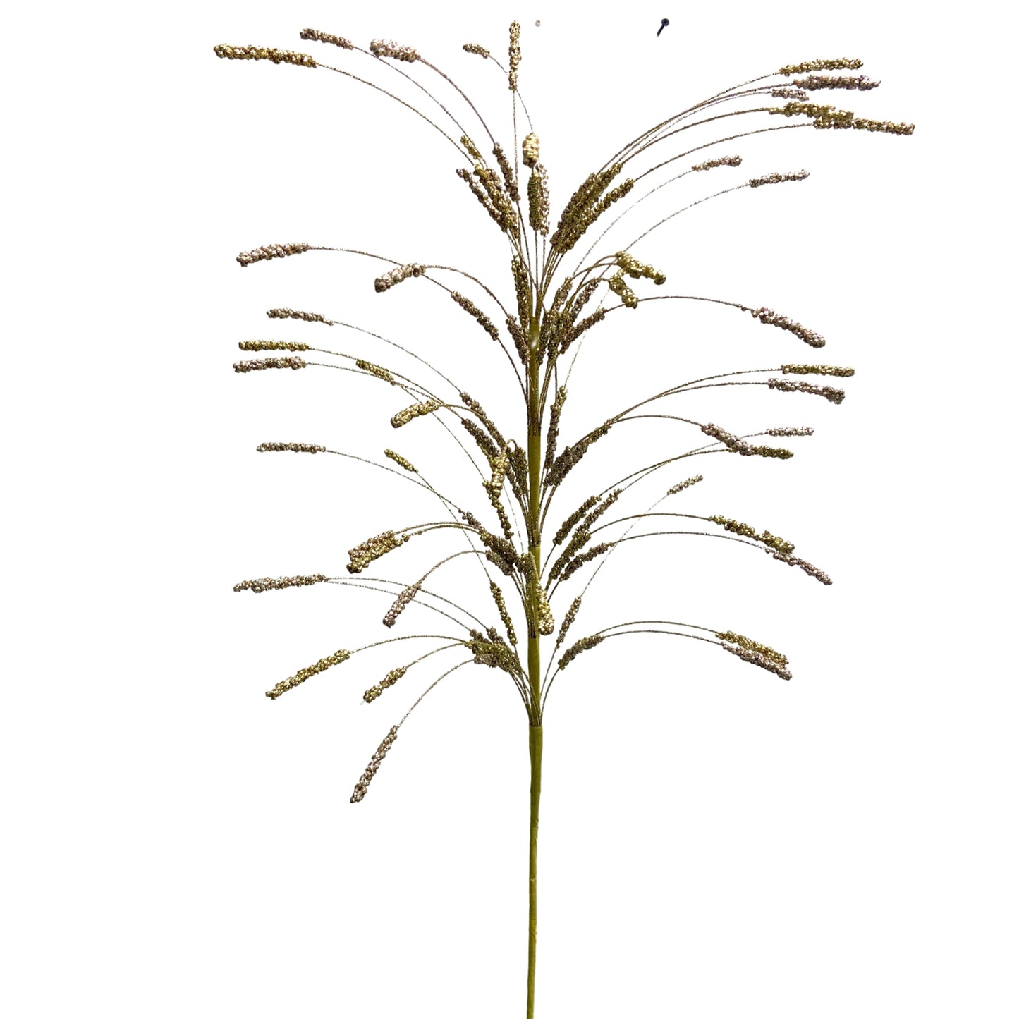 Glitter Cattail Spray 32” - Champagne/Gold | KS