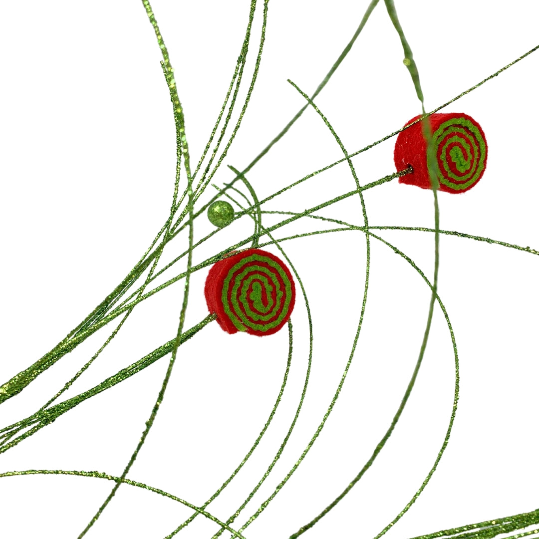 Candy Roll Twig Spray 35" - Red/Green | KS