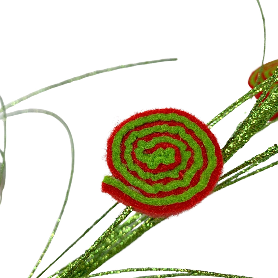 Candy Roll Twig Spray 35" - Red/Green | KS