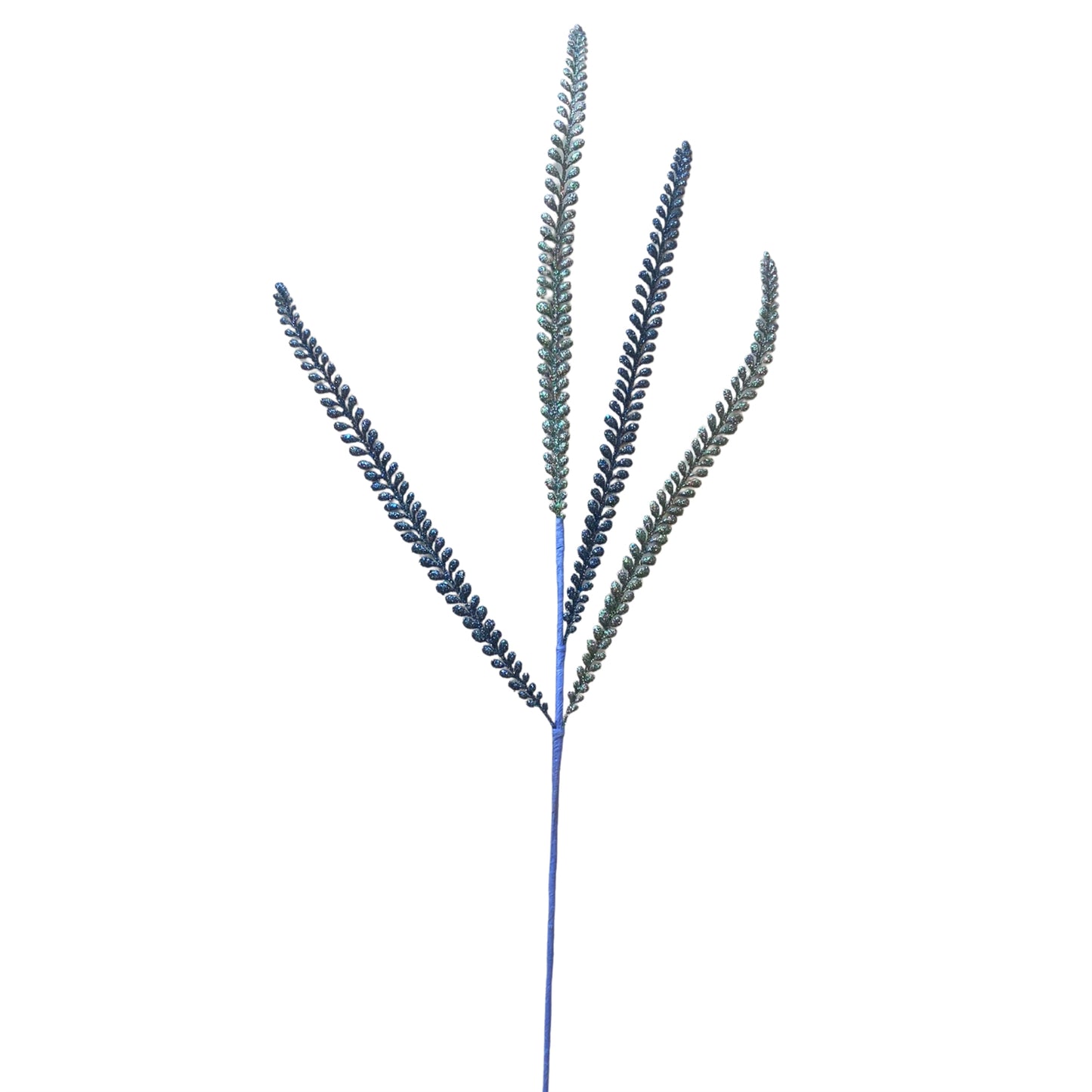 Wild Glitter Mini Leaf Spray 35" - Peacock | KS