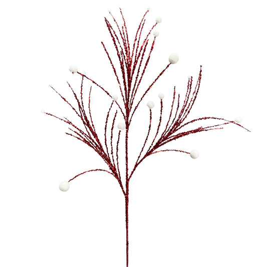 Wildly Perfect Twig Ball Spray 35" - Red/White | KS