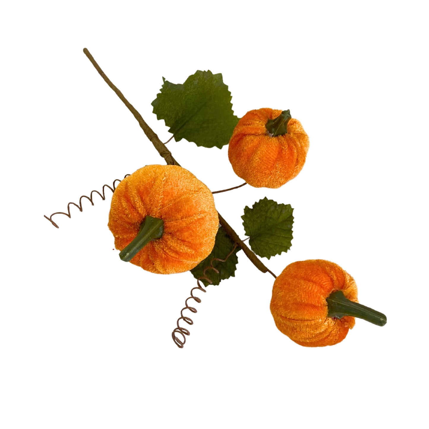 Fabulous Fabric Pumpkin Pick 11.75" - Orange | KS