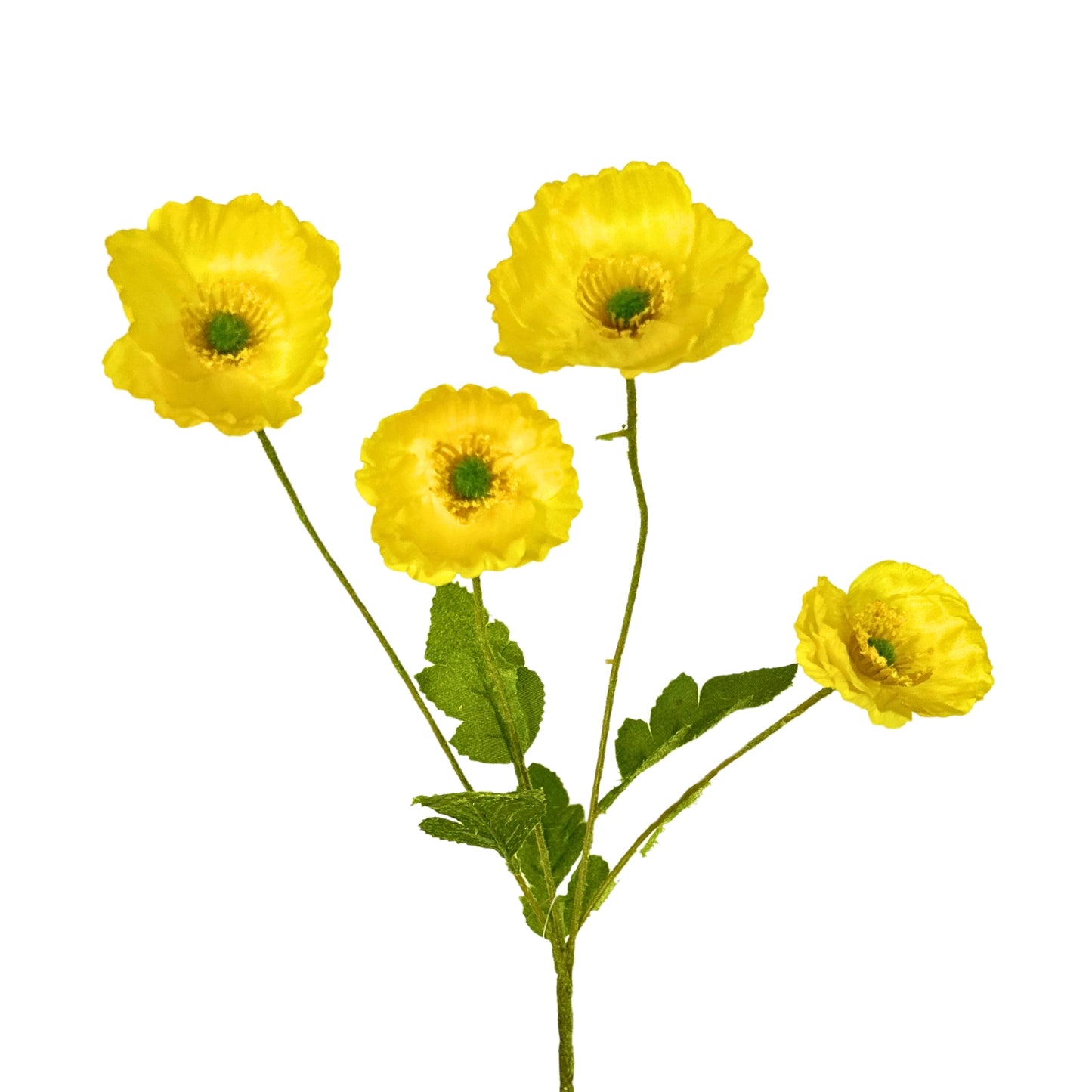 Flowering Fields Mini Poppy Spray - Yellow - 23.5” |YSE
