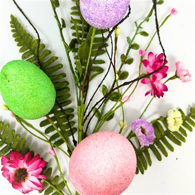 Glitz Easter Egg Wildflower Spray 21” | YSE