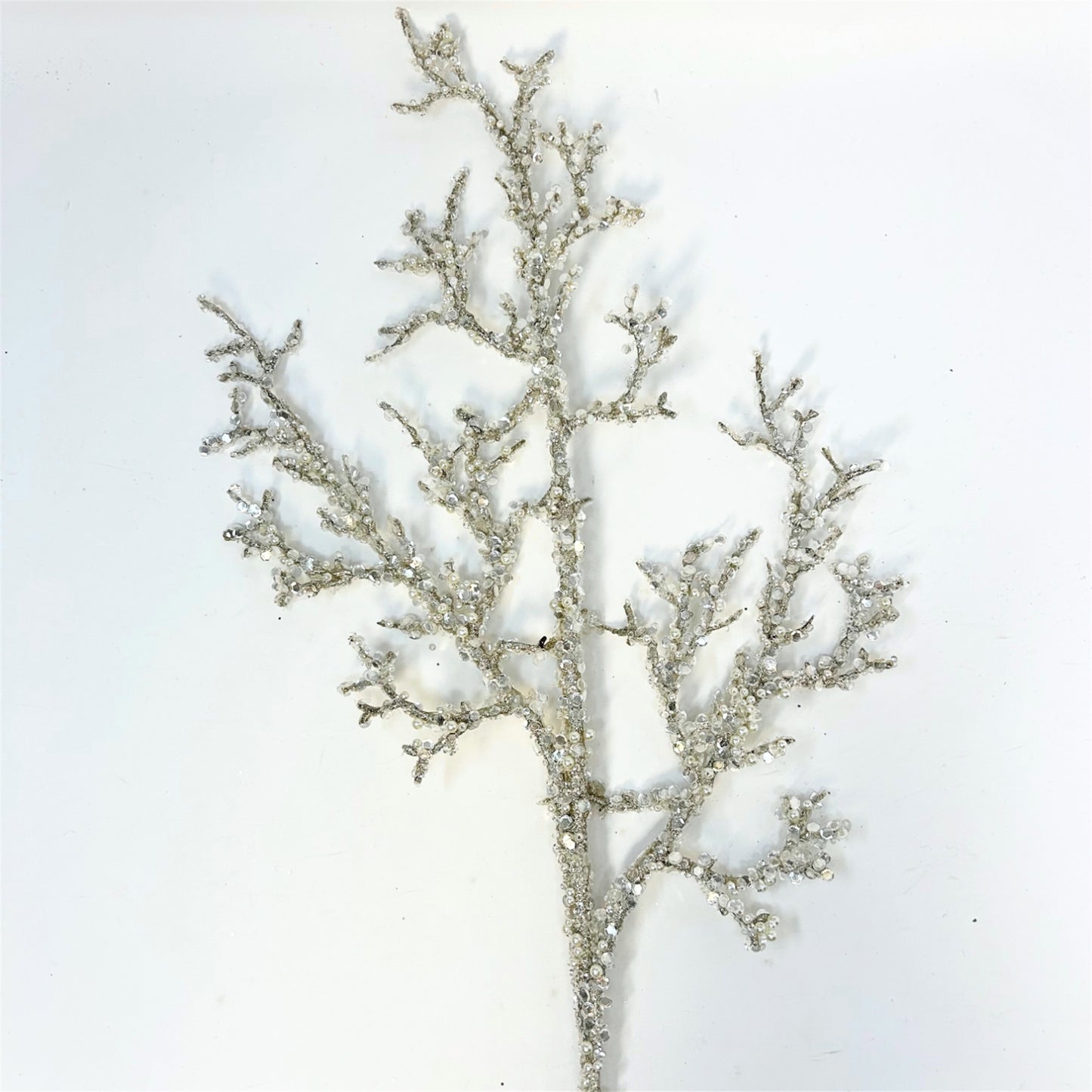 Sequin Pearl Twigs Branch - Champagne 32" | KS