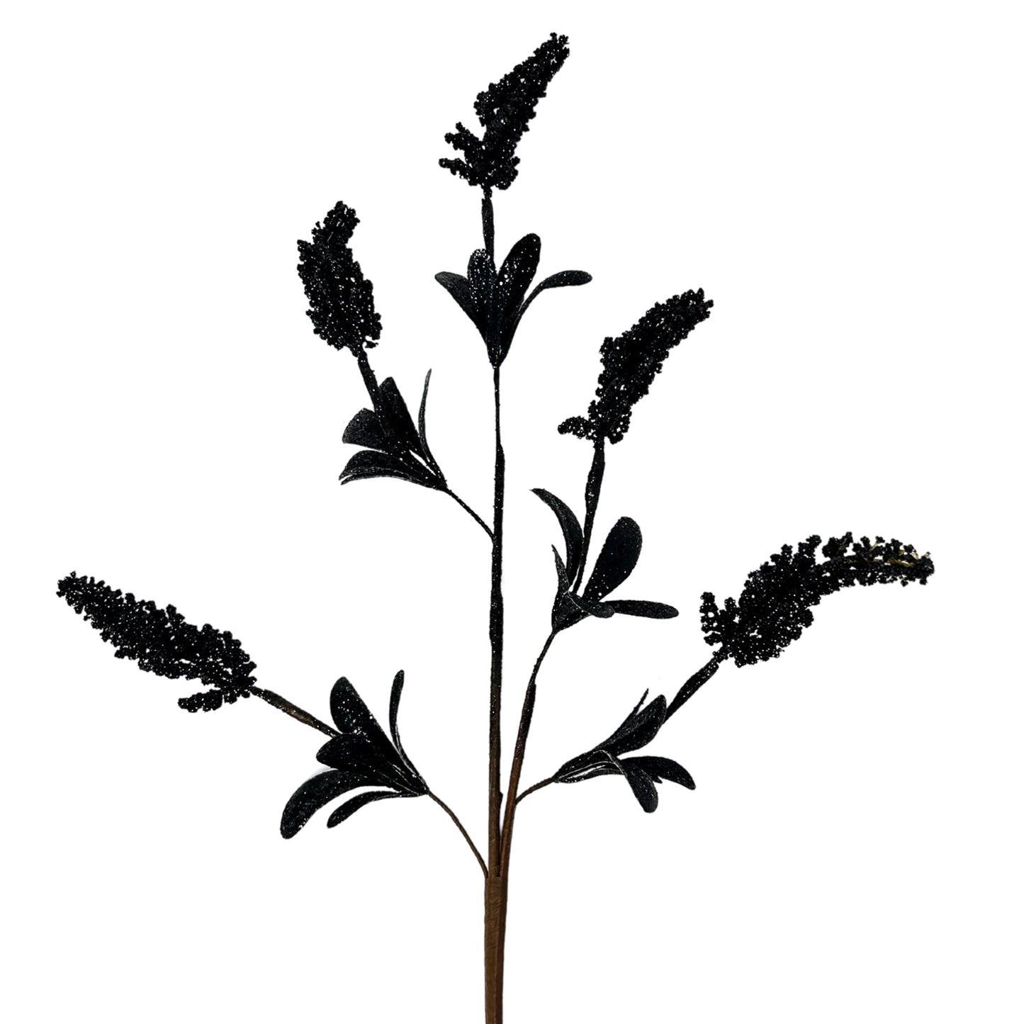 Glittered Millet Spray - Black 26” | KS