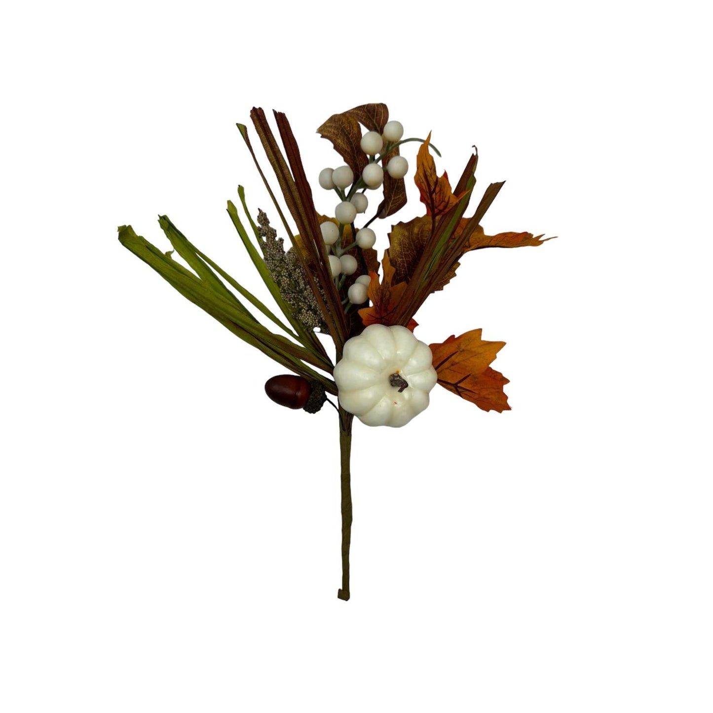Pleasant Pumpkin Pick - Orange/Cream 12.5” | KS