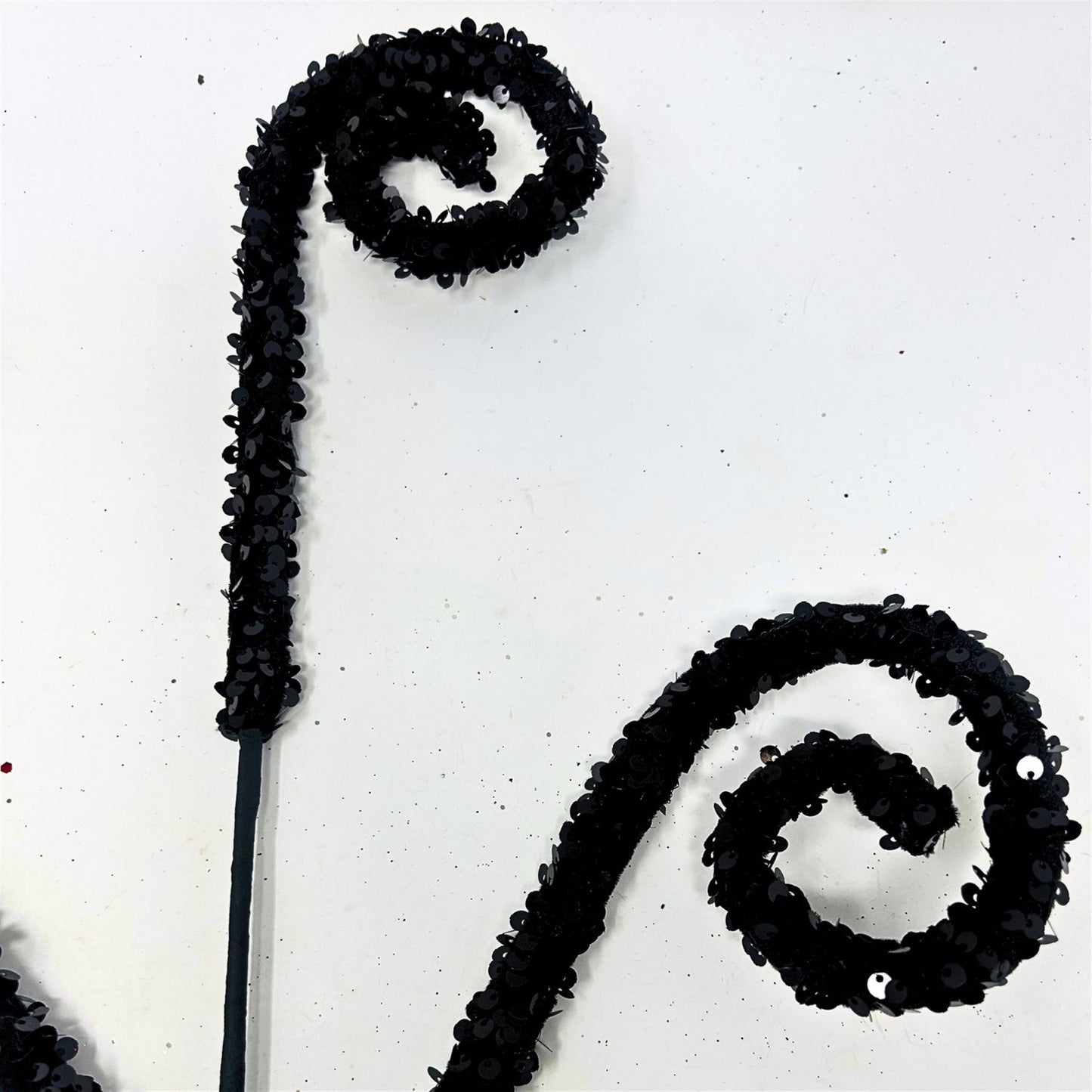 Velvet Sequin Curl Spray - Black 29” | KS