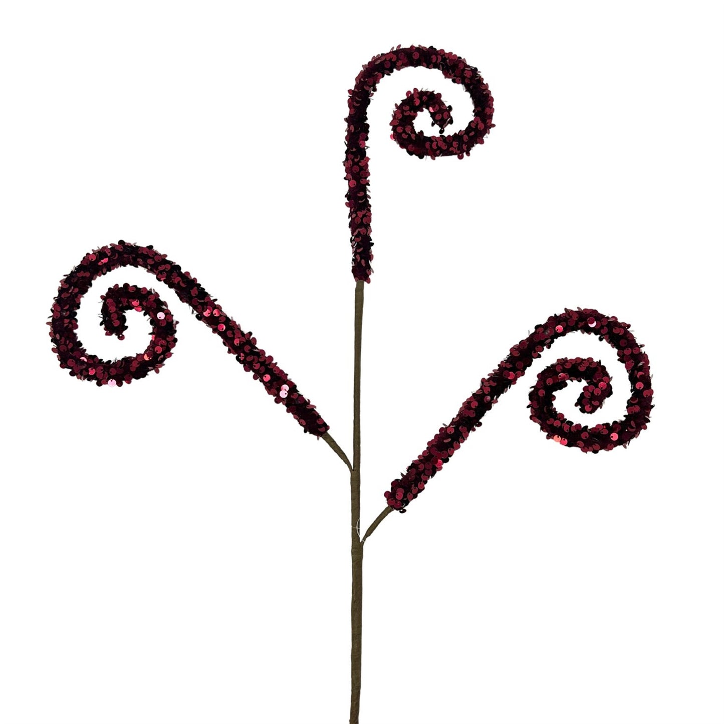 Velvet Sequin Curl Spray - Burgundy 29” | KS