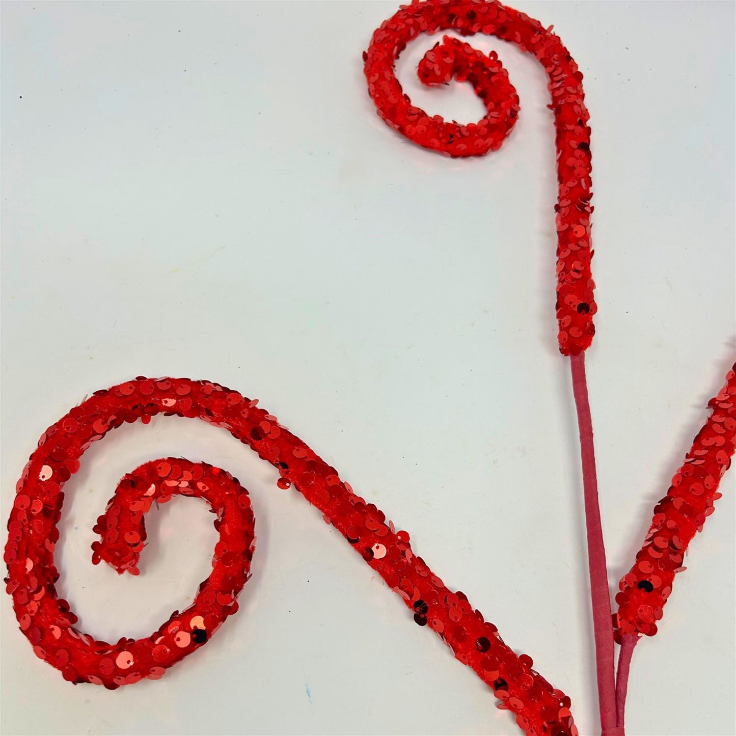 Velvet Sequin Curl Spray - Red 29” | KS