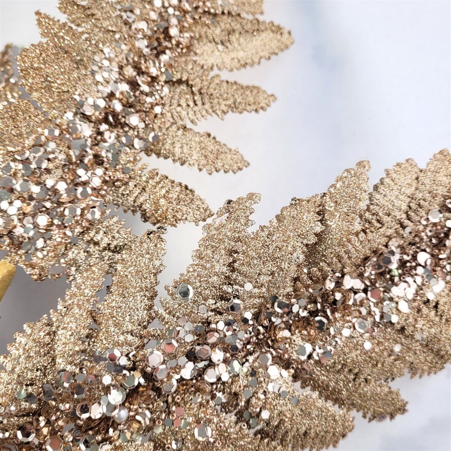Jumbo Glitter Sequin Fern - Champagne 34” | KS