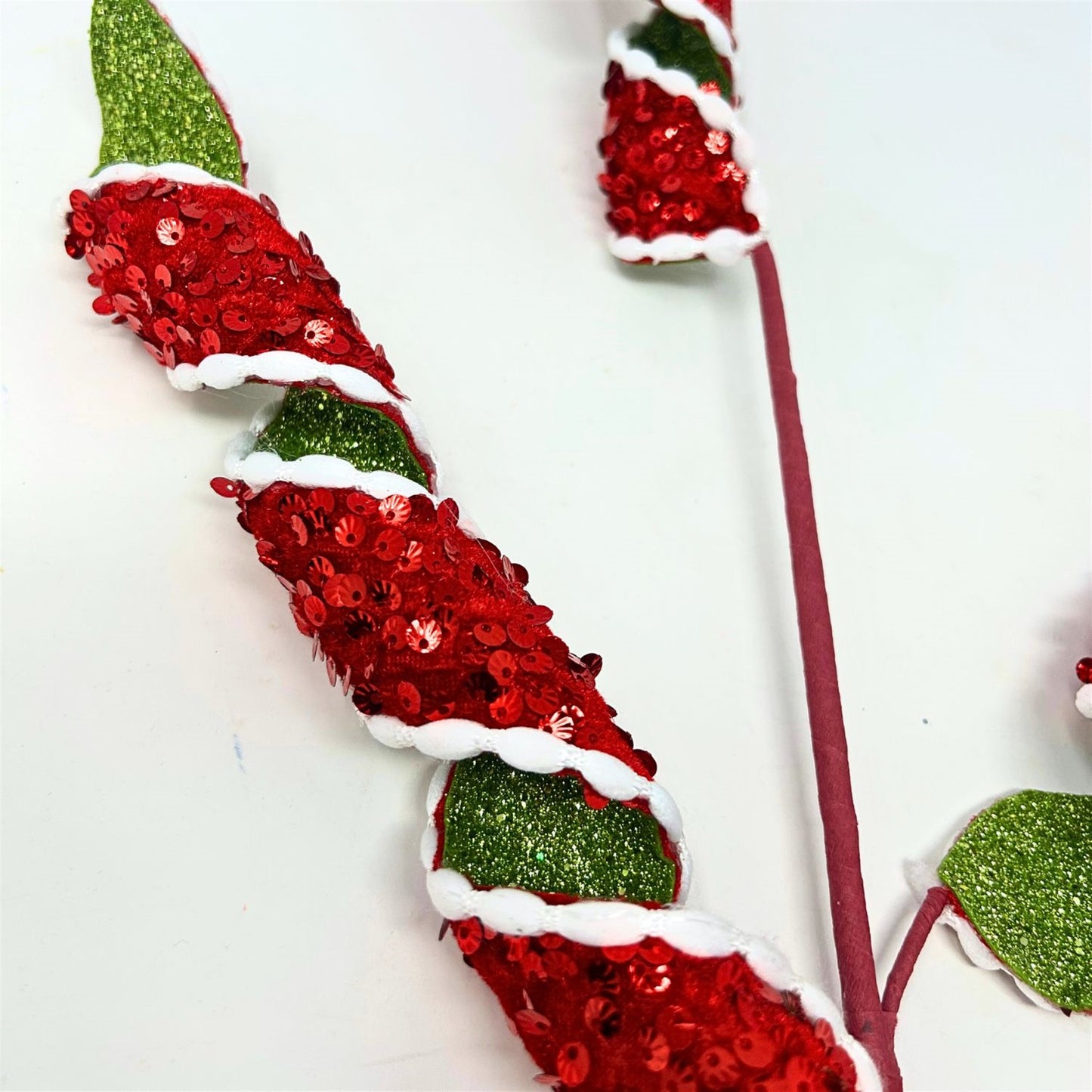 Santa's Sequin Twist Spray - Red/Green 32” | KS