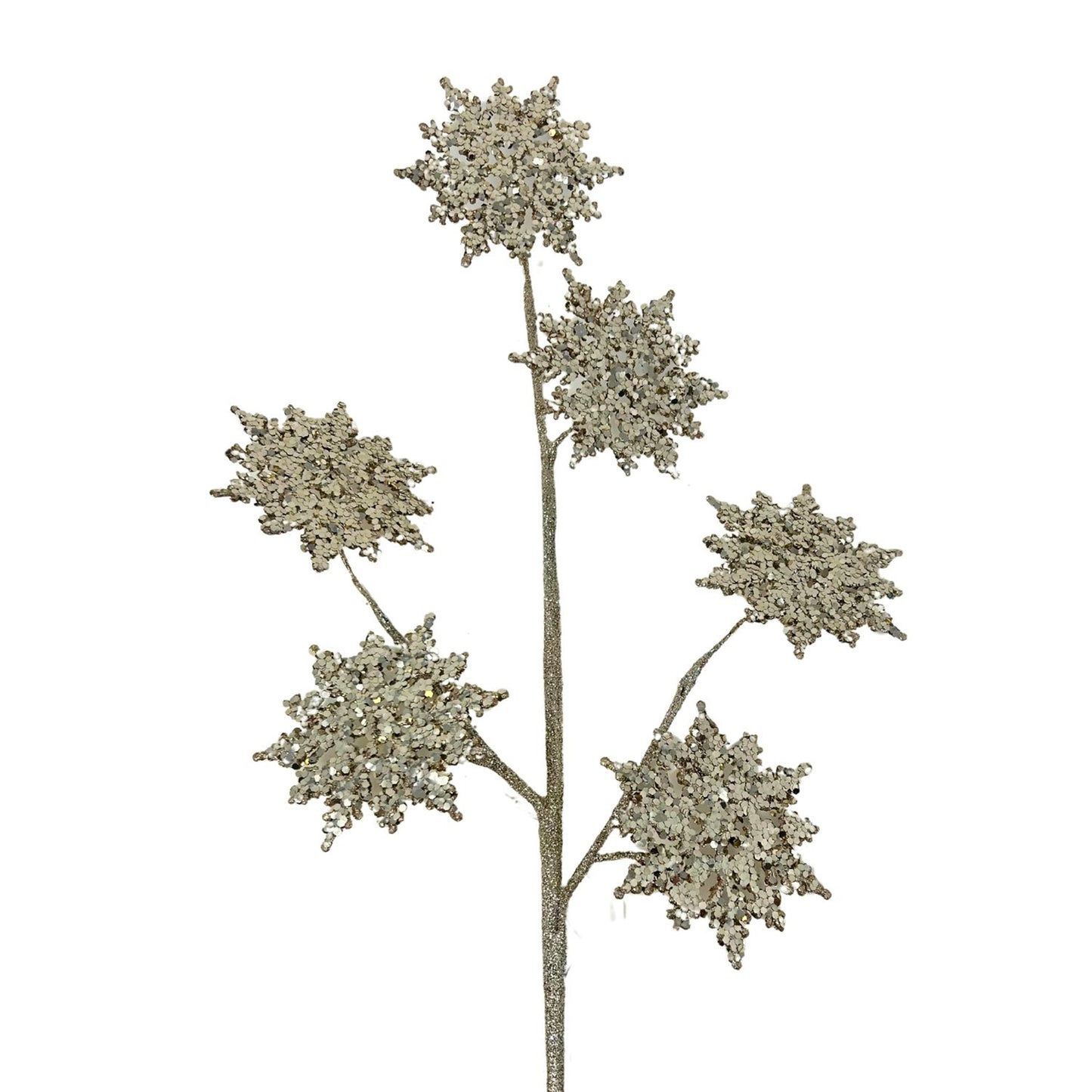 Glitter Snowflake Spray - Champagne 30.5” | KS