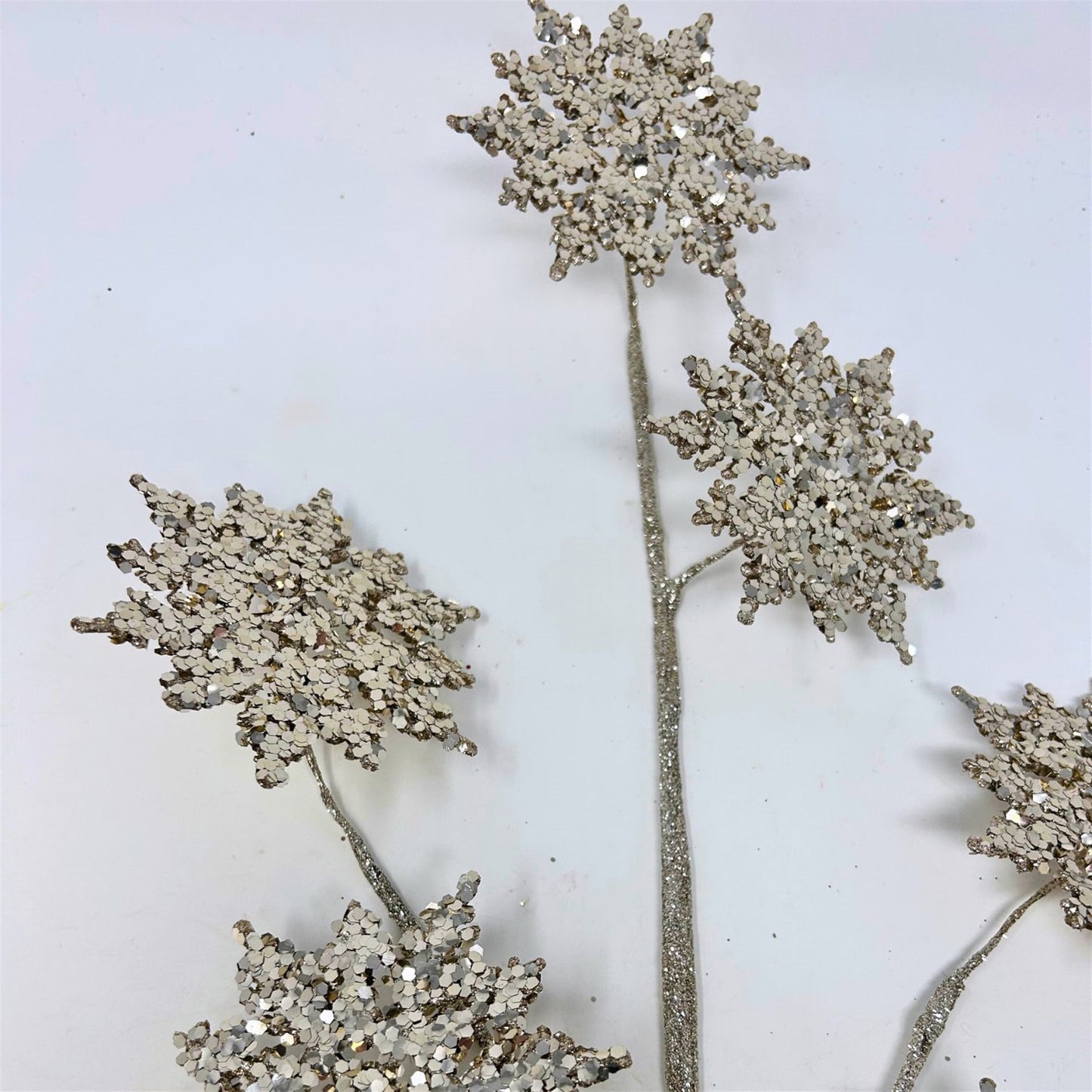 Glitter Snowflake Spray - Champagne 30.5” | KS
