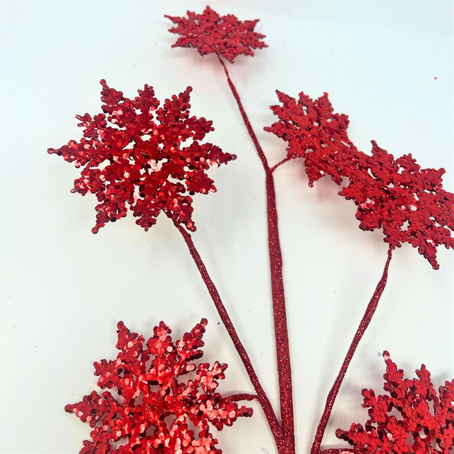 Glitter Snowflake Spray - Red 30.5” | KS