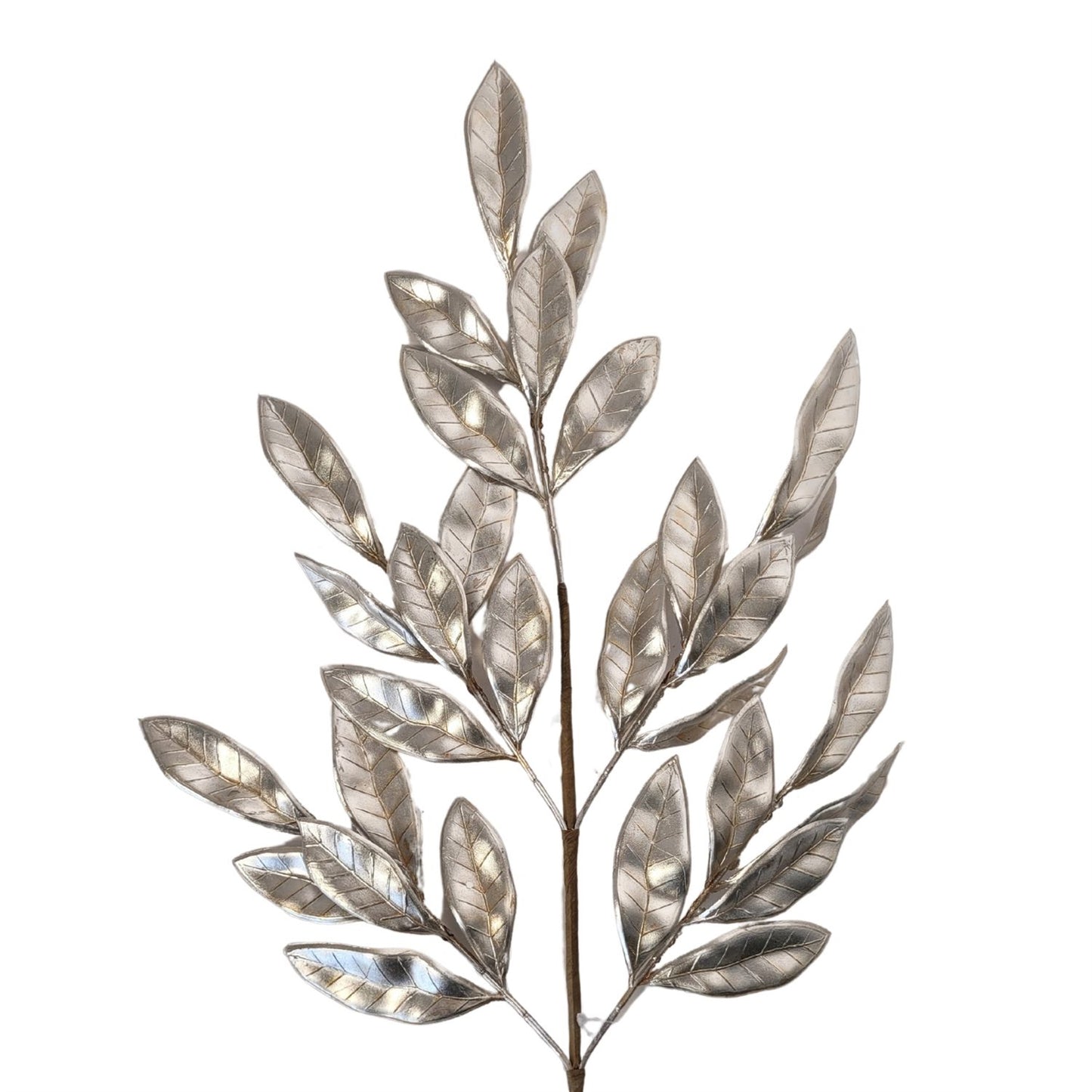 Metallic Bay Leaf Spray - Champagne 27” | KS
