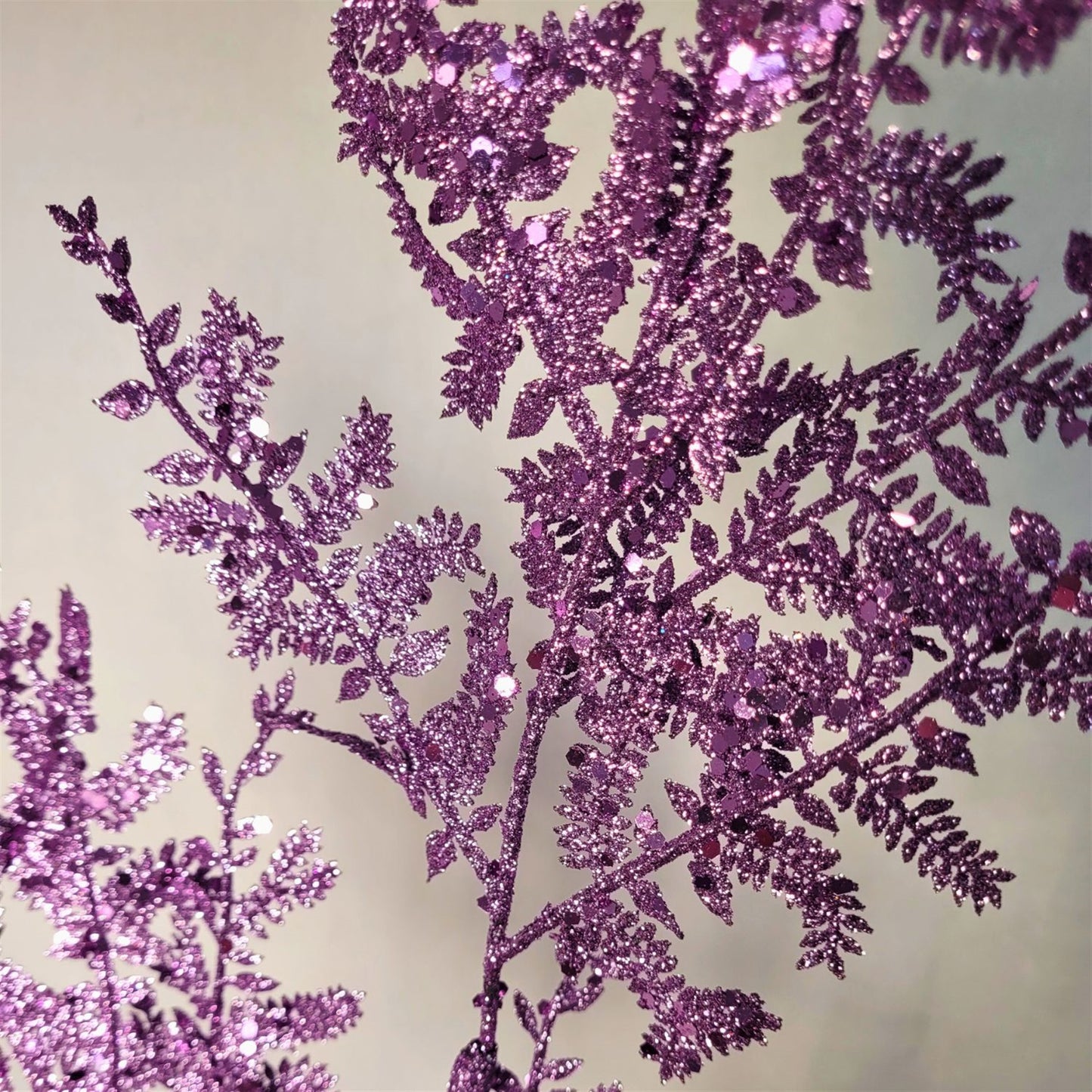 Glittered Fern Spray - Purple 29” | KS