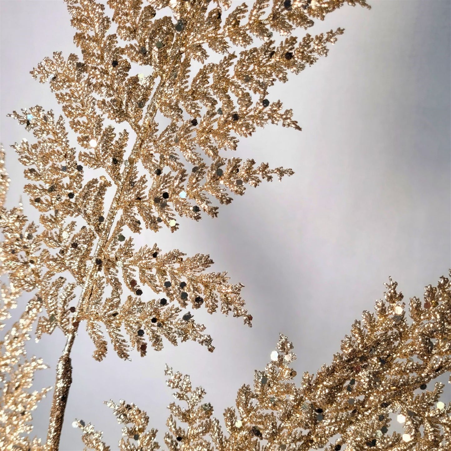 Shimmery Glitter Fern Spray - Champagne 32” | KS